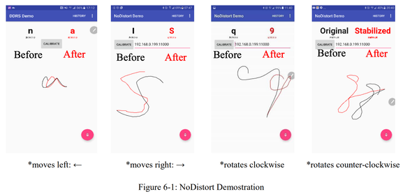 NoDistort: Drawing Distortion Recovery System for Shaky Screens